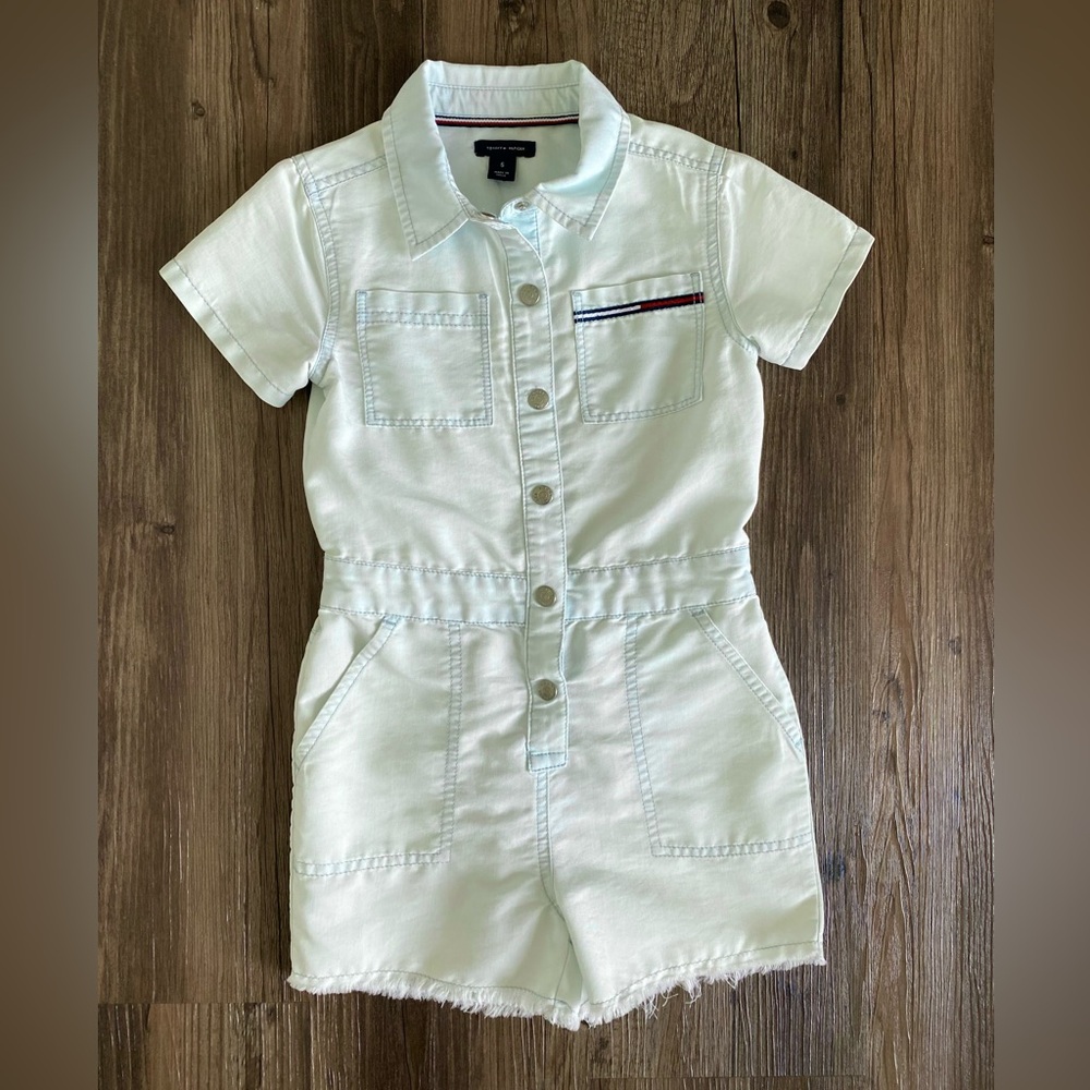Tommy Hilfiger Girls’ Light Denim Romper
